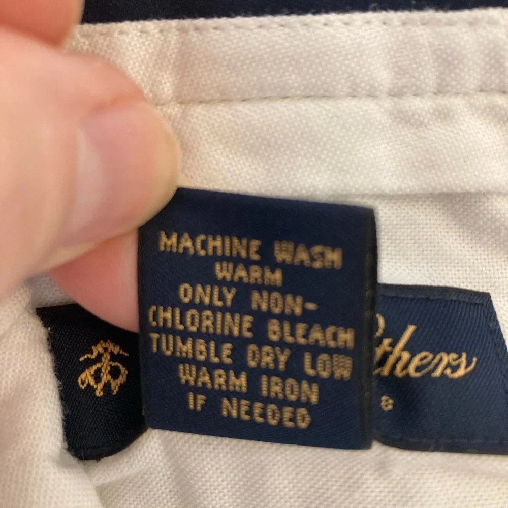 Brooks Brothers Green and White Striped Men Shorts - Picture 7 of 8